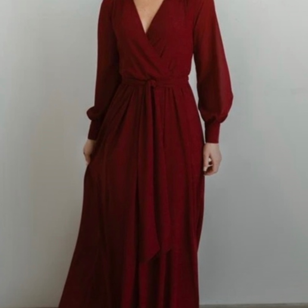 baltic born Lydia dress in burgundy